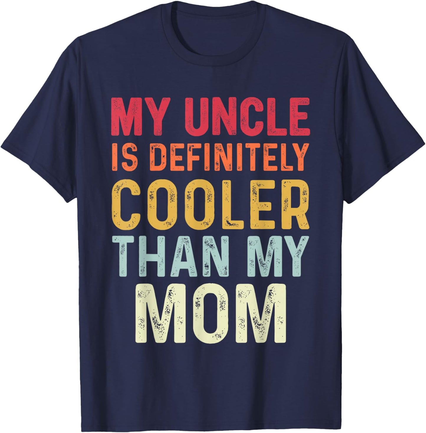 I Love My Uncle Vintage Kids Uncle Niece Nephew Funny Black S T-Shirt - T-Shirt | Navy