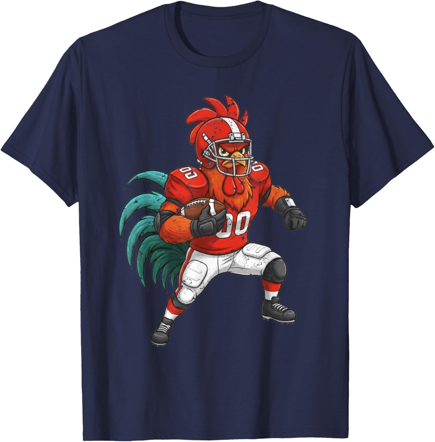 Funny Chicken American Football Humor. Fun Football T-Shirt - T-Shirt | Navy