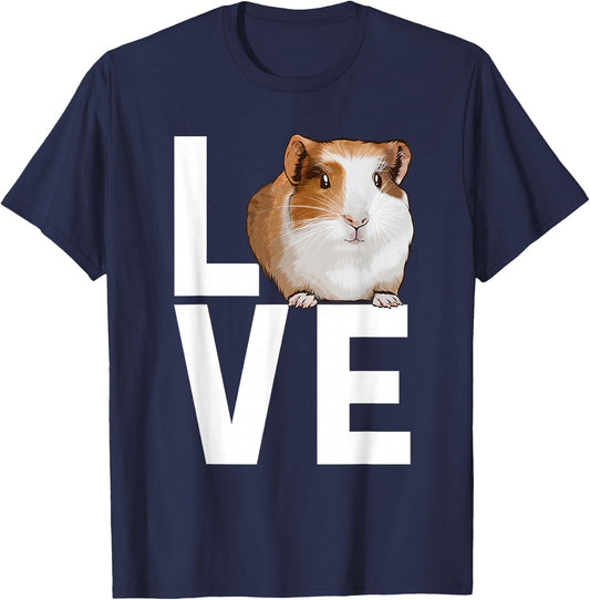Cool Guinea Pig Art Women Cavy Pet Guinea Pig Lover T-Shirt - T-Shirt | Navy