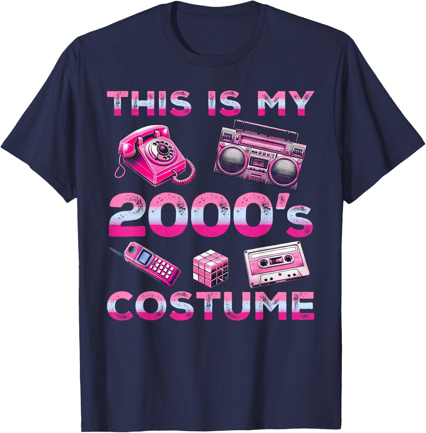 This Is My 2000s Costume 2000's style 2000s Retro Party T-Shirt - T-Shirt | Navy