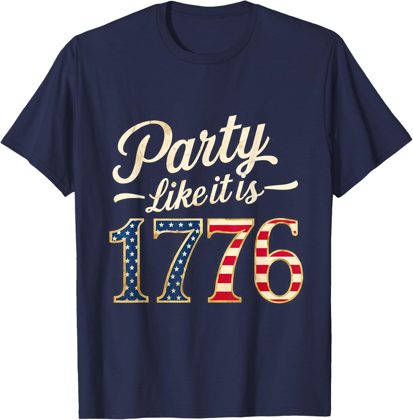 Party Like It Is 1776 USA Flag Men Women Kids T-Shirt - T-Shirt | Navy