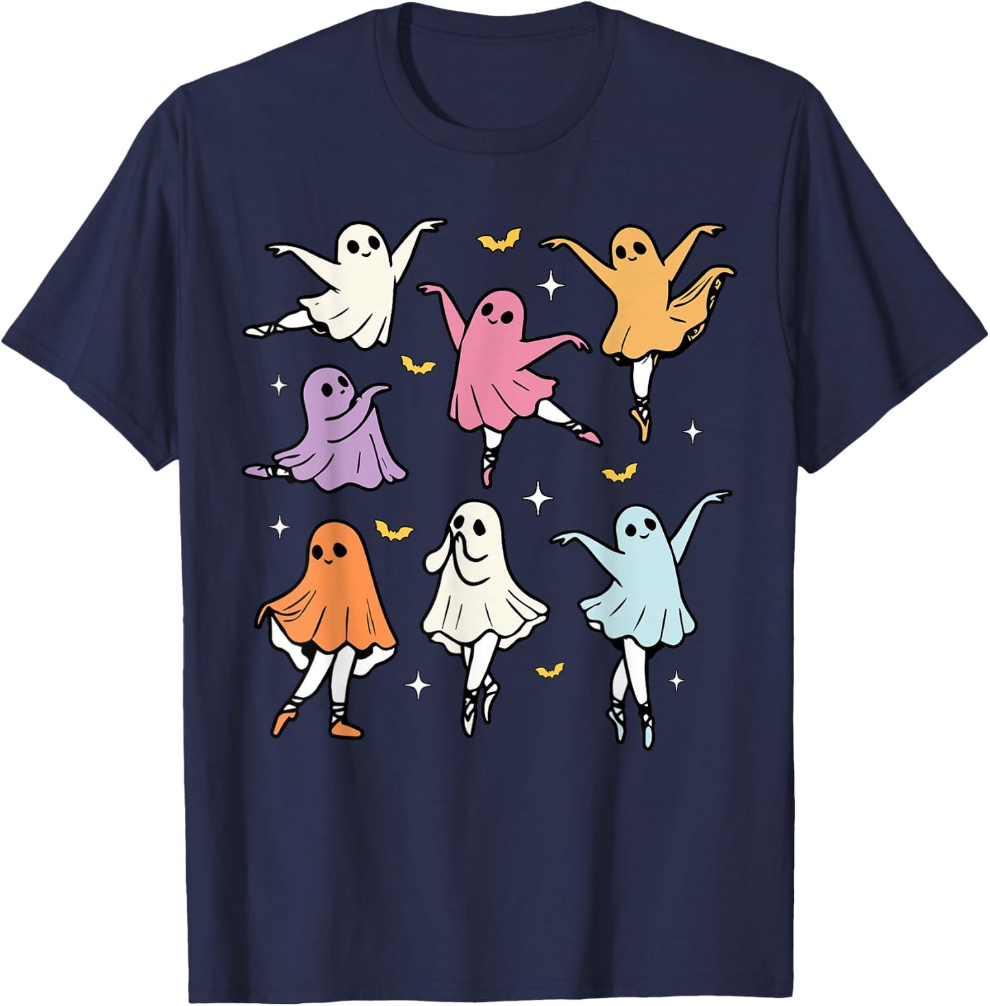 Ballet Ghost Ballet Dancer Spooky Dance Teacher Halloween T-Shirt - T-Shirt | Navy