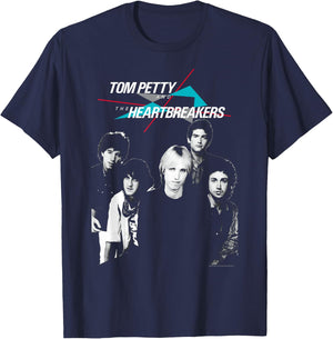 Tom Petty Women's Black Modern Music T-Shirt - T-Shirt | Navy
