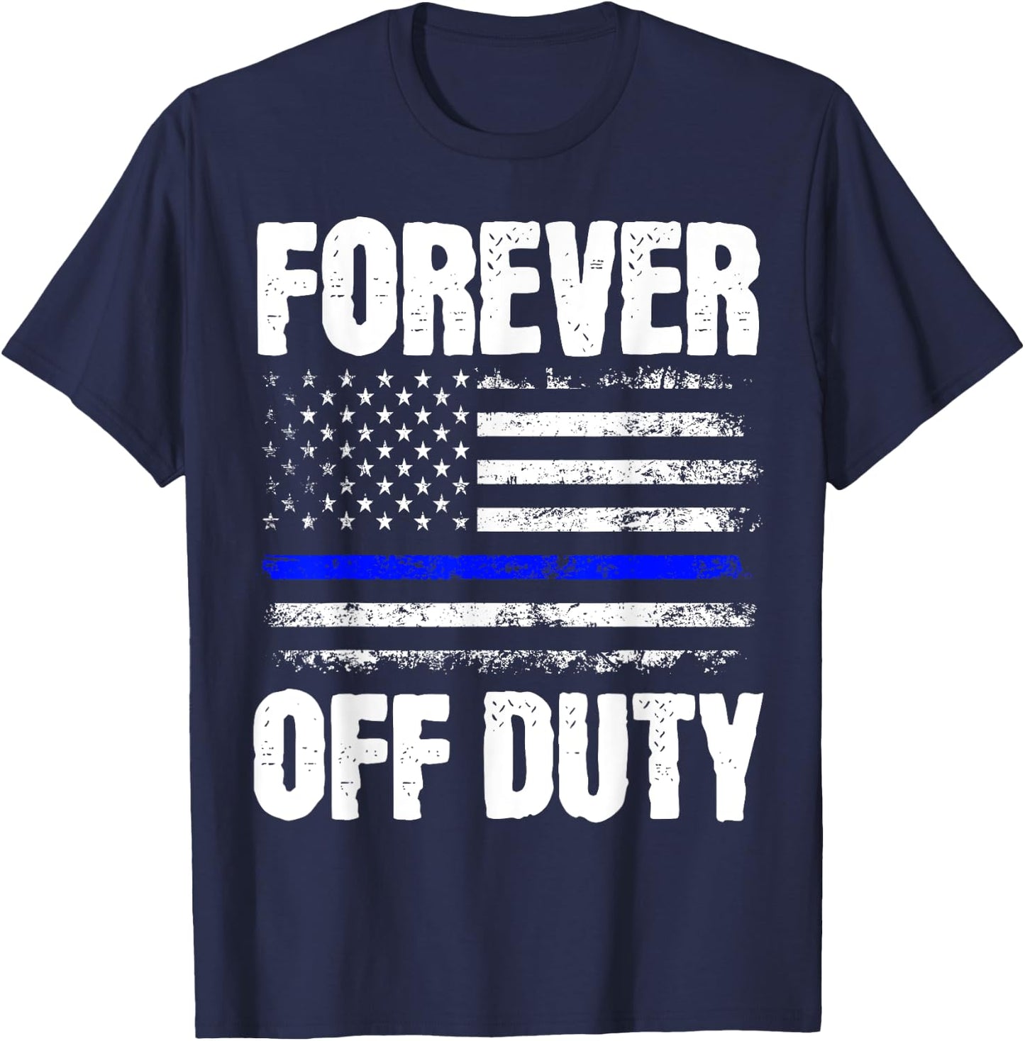 Retired Police Officer Cop T-Shirt - T-Shirt | Navy