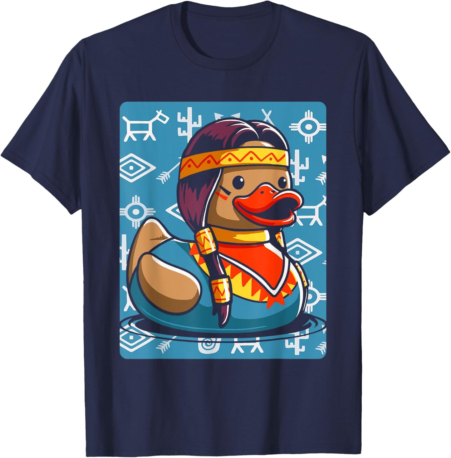 Native American Duck T-Shirt - T-Shirt | Navy