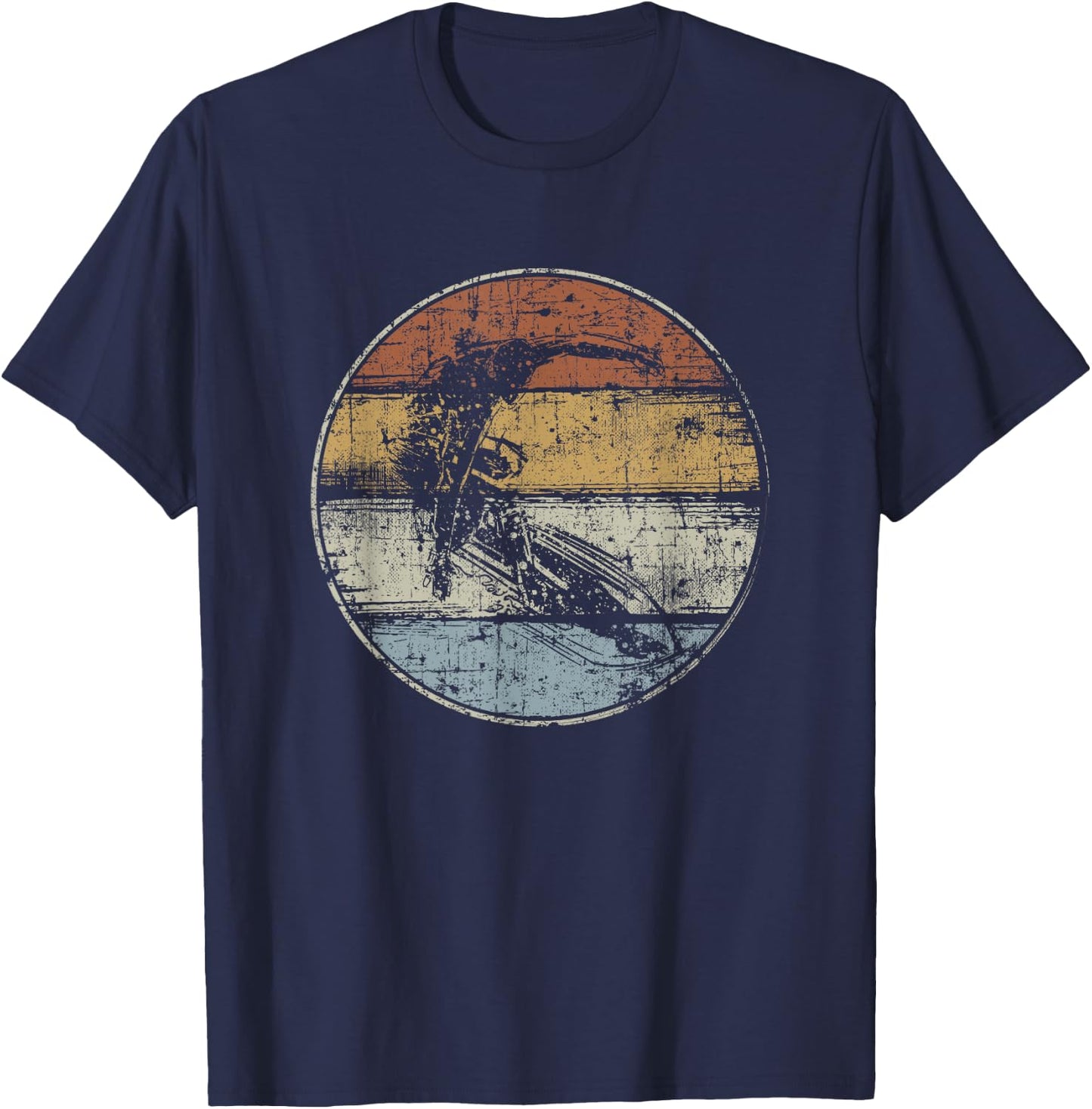 Surfer Vintage Surfing Surf Camp T-Shirt - T-Shirt | Navy