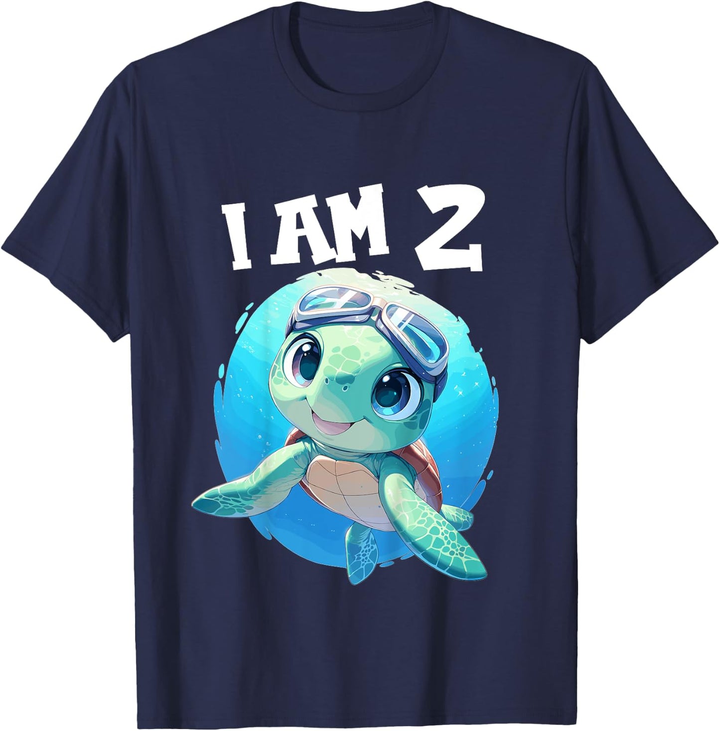 2 Years old 2 birthday Sea Turtles Boy Girl Sea Turtle T-Shirt - T-Shirt | Navy