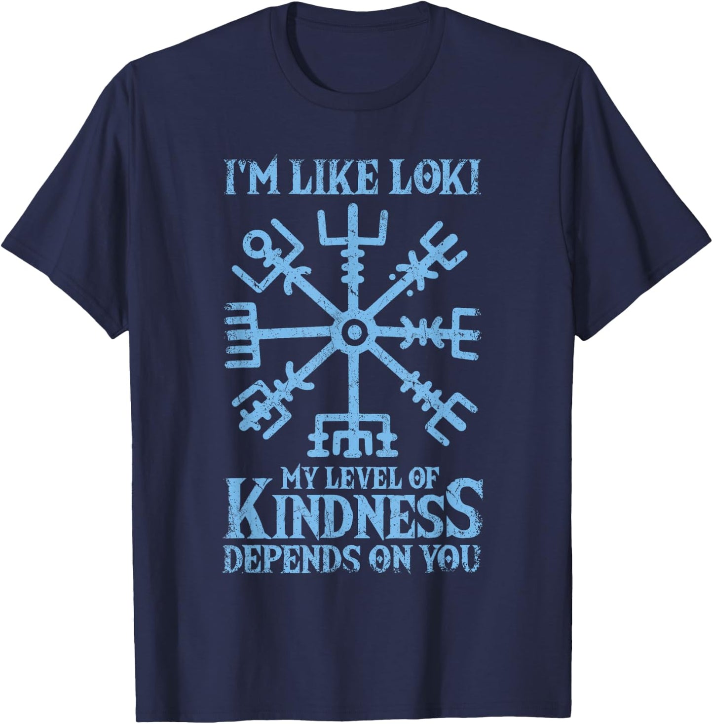 Loki Viking Norse Mythology God Loki , Small, Black T-Shirt - T-Shirt | Navy
