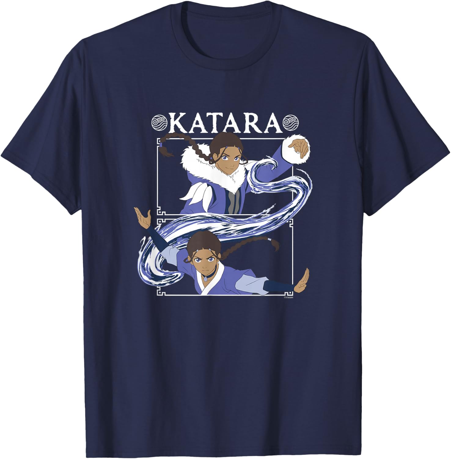 Avatar: The Last Airbender Katara Waterbending Master Panels T-Shirt - T-Shirt | Navy