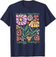Women Social Worker Boho Floral We Rise By Lifting Others T-Shirt - T-Shirt | Navy
