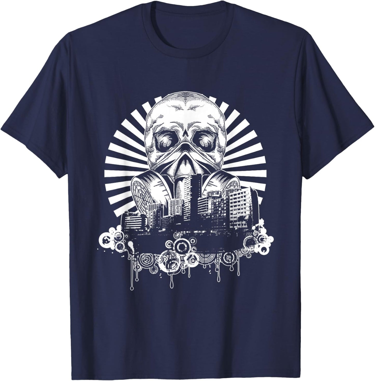 Graffiti Art Urban Skull Gas Mask Graffiti Artist Rap Gift T-Shirt - T-Shirt | Navy