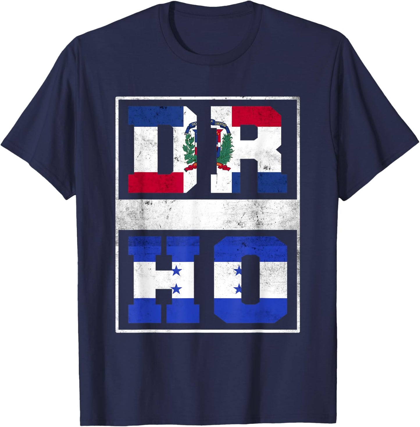 Dominican Republic and Honduras Mix Dominicana Honduran T-Shirt - T-Shirt | Navy
