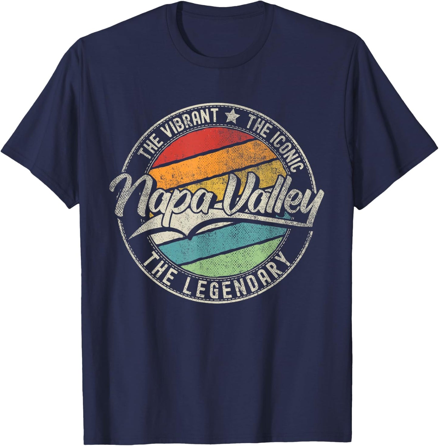 Napa Valley CA | California | Vintage Distressed T-Shirt - T-Shirt | Navy