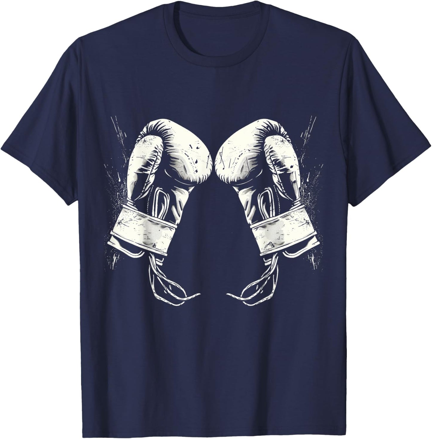 Boxing Gloves Silhouette T-Shirt - T-Shirt | Navy