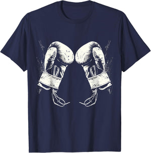 Boxing Gloves Silhouette T-Shirt - T-Shirt | Navy