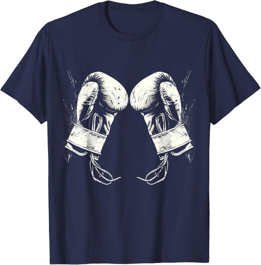 Boxing Gloves Silhouette T-Shirt - T-Shirt | Navy
