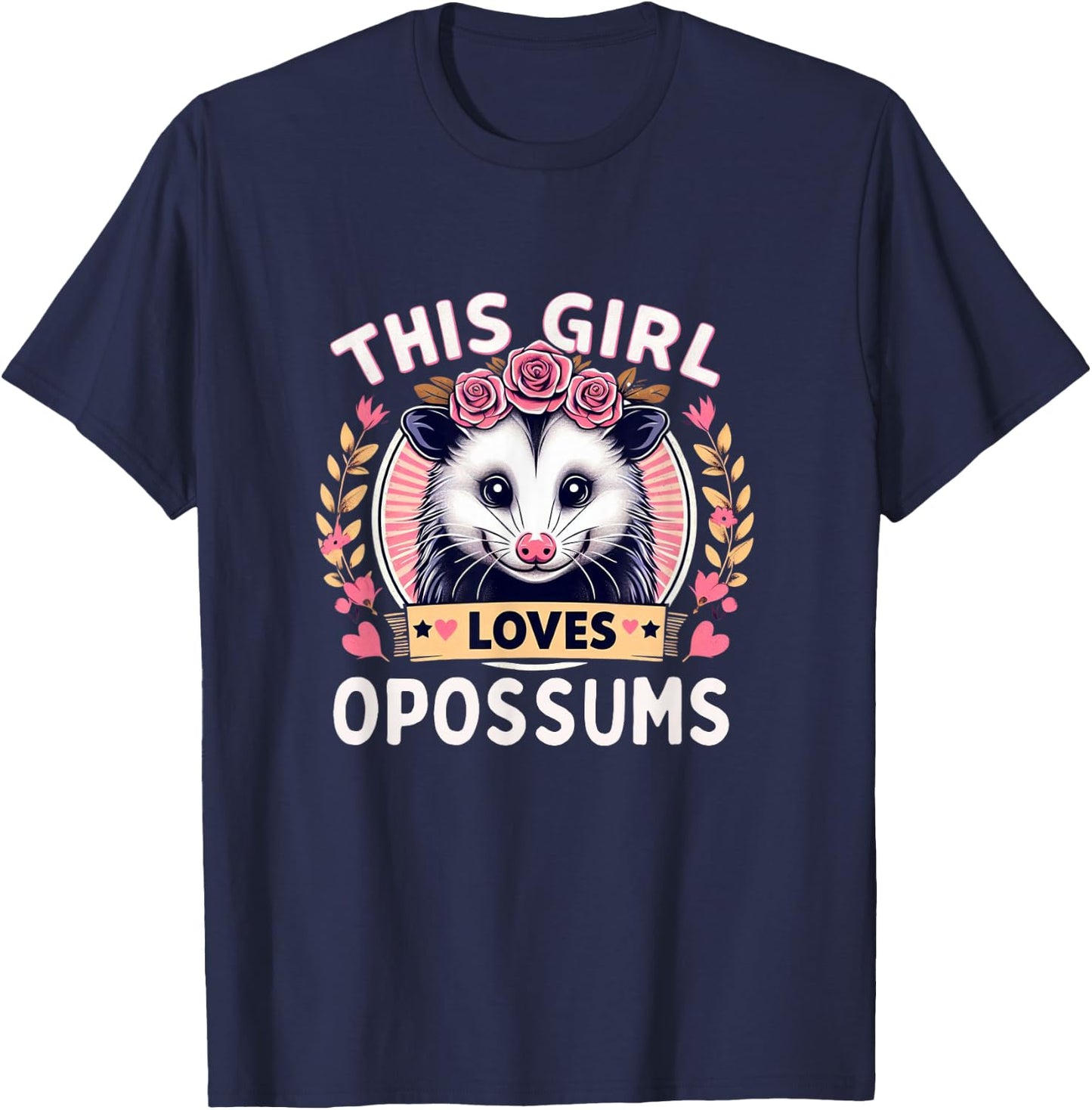 Opossum Shirt Girls Opossum Lover Opossums T-Shirt - T-Shirt | Navy