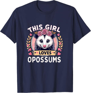 Opossum Shirt Girls Opossum Lover Opossums T-Shirt - T-Shirt | Navy