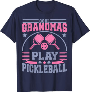Cool Grandmas Play Pickleball Player Women T-Shirt - T-Shirt | Navy