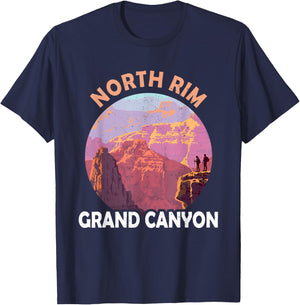 North Rim Grand Canyon I Hiked The Grand Canyon Outdoor T-Shirt - T-Shirt | Navy