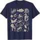 Vintage Ocean Wildlife Shark Turtle Octopus T-Shirt - T-Shirt | Navy