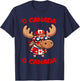 O Canada Anthem Moose Canada Day Dominion Day Canadian Flag T-Shirt - T-Shirt | Navy