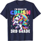 Crush 3rd Grade Girls Back to School Unicorn First Day Cute T-Shirt - T-Shirt | Navy