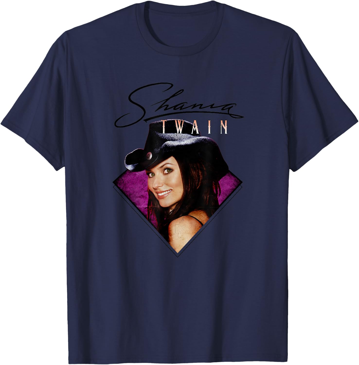 Official Shania Twain Purple Photo T-Shirt - T-Shirt | Navy
