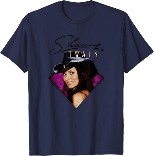 Official Shania Twain Purple Photo T-Shirt - T-Shirt | Navy