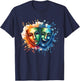 Theater Masks Comedy and Tragedy T-Shirt - T-Shirt | Navy