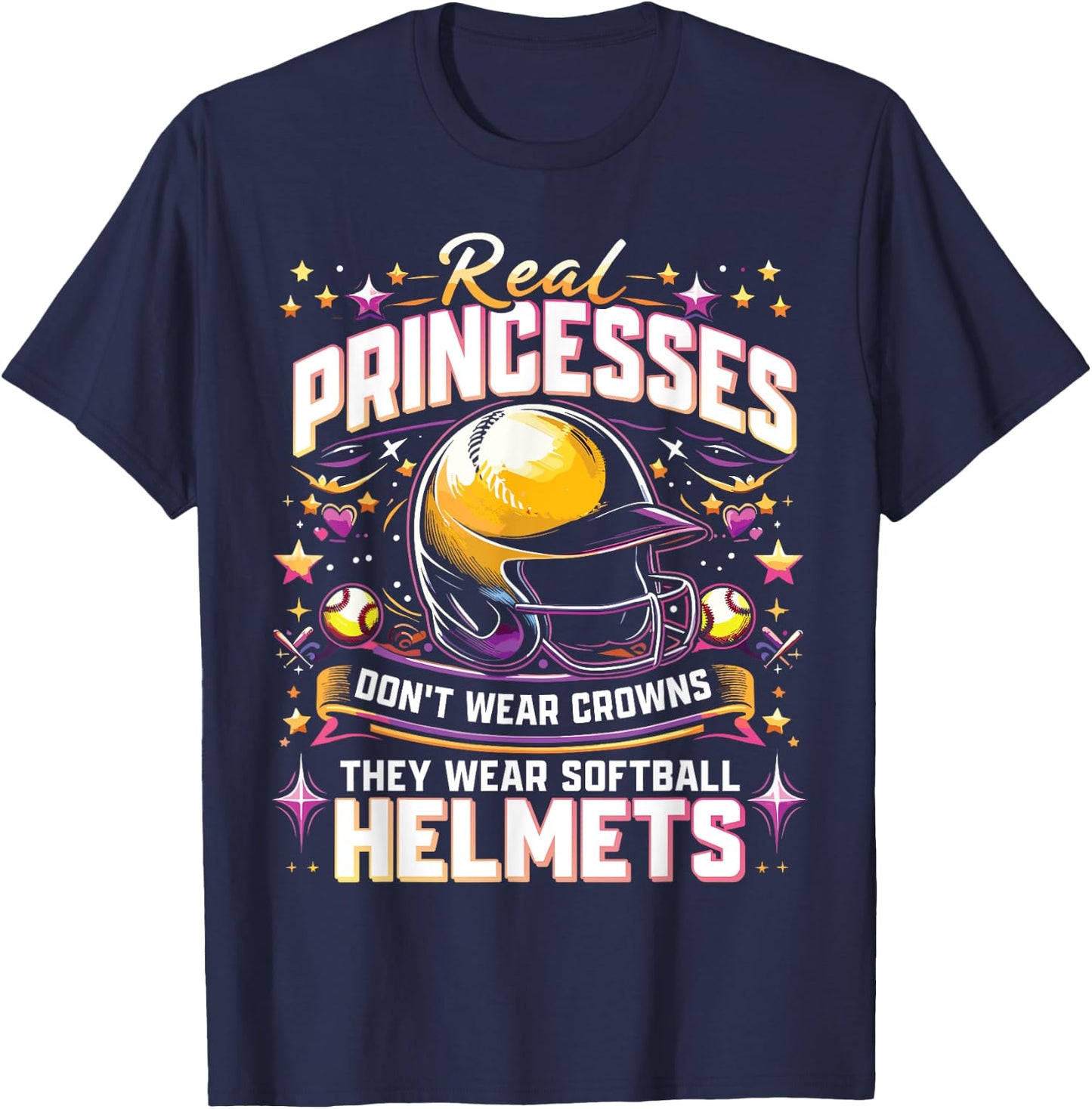 Softball Player Quote Kids Softball Girl Catcher T-Shirt - T-Shirt | Navy