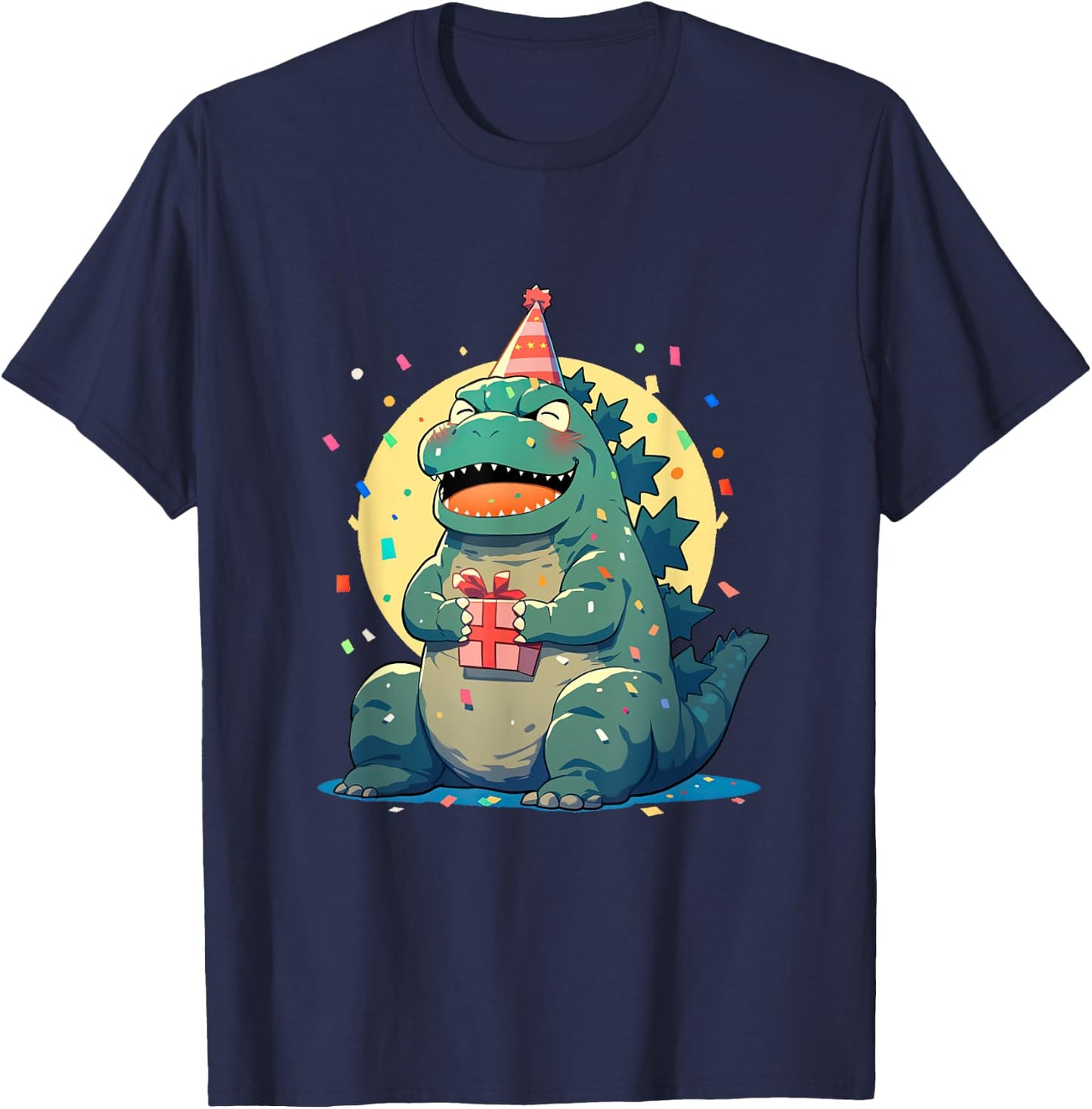 Epic Japanese Kaiju Party Time Roaring Celebration T-Shirt - T-Shirt | Navy
