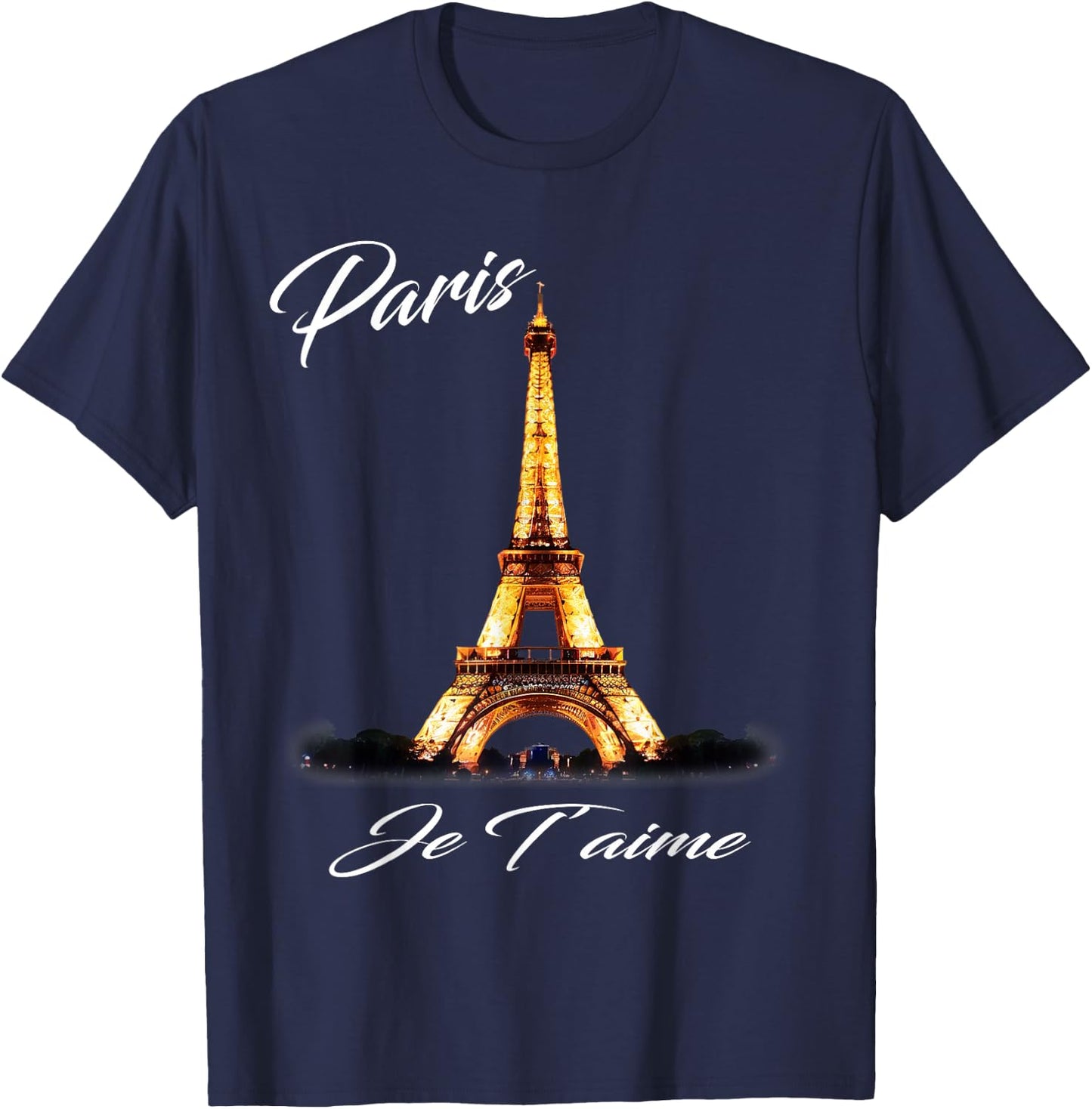 Eiffel Tower Paris Shirt Vintage I Love Paris France Women T-Shirt - T-Shirt | Navy