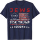 Jews For Trump 2024 American Flag Jew Support Trump Men T-Shirt - T-Shirt | Navy