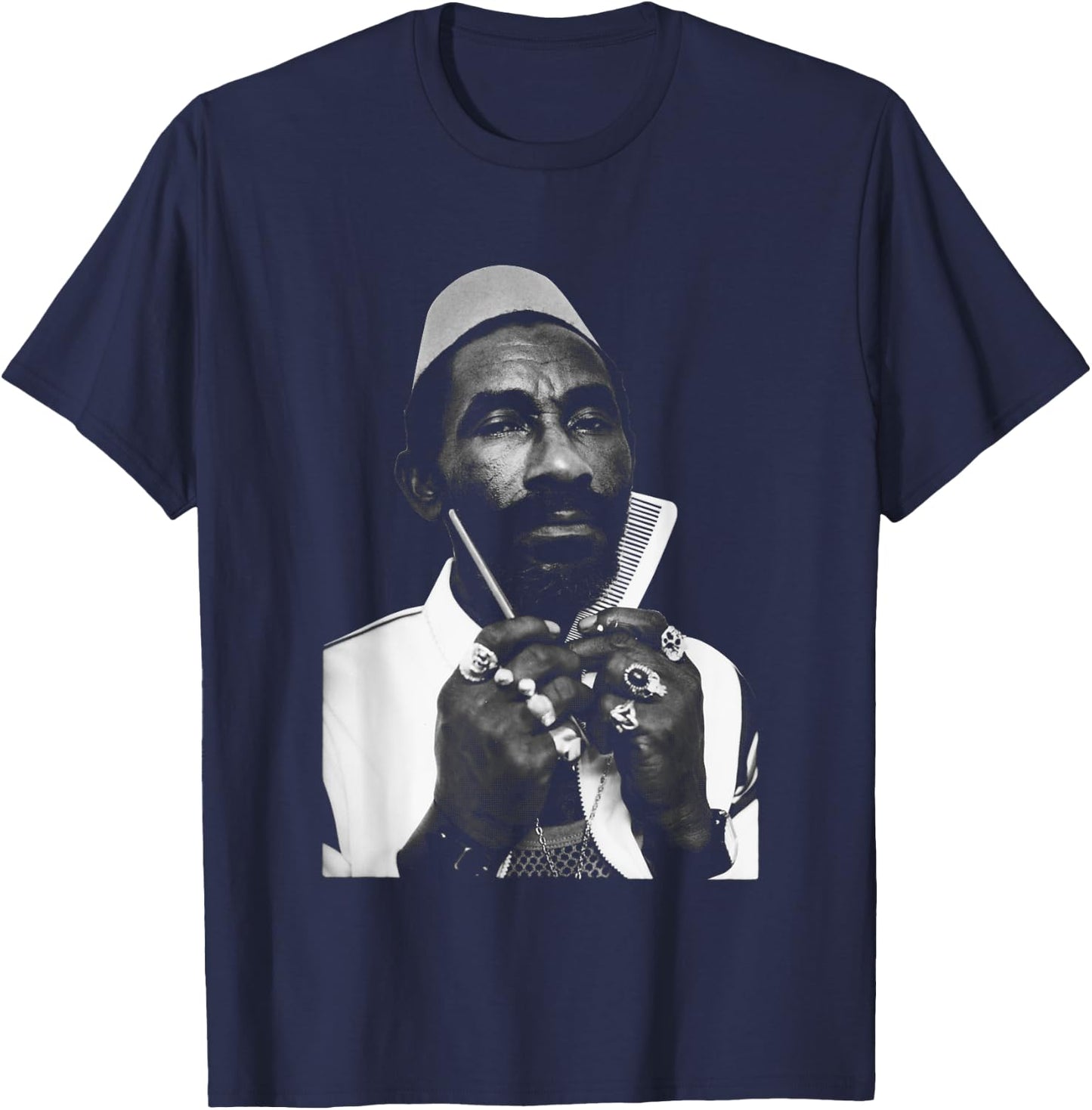 Lee Scratch Perry Live At Hacienda By Stephen Wright T-Shirt - T-Shirt | Navy
