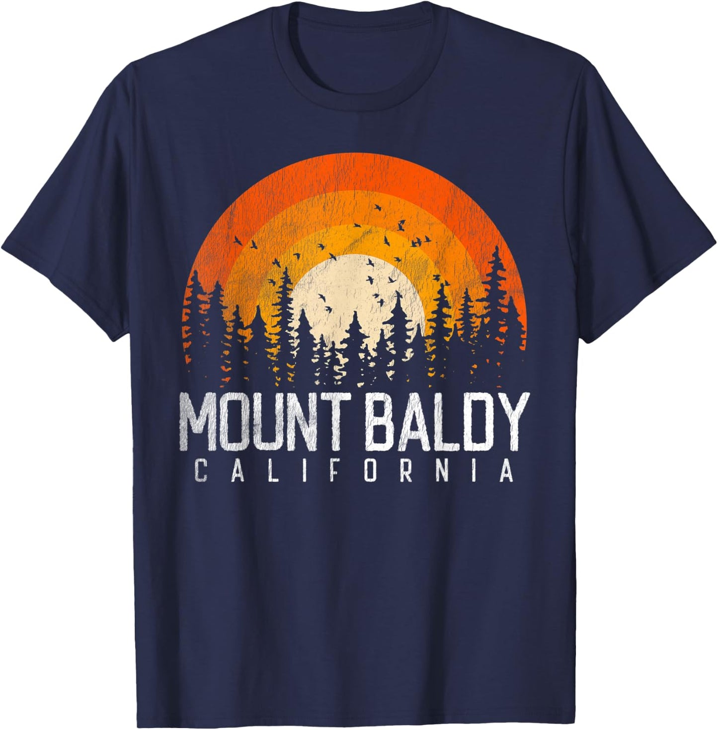 Mount Baldy California CA Shirt Vintage 70s 80s Retro Gift T-Shirt - T-Shirt | Navy