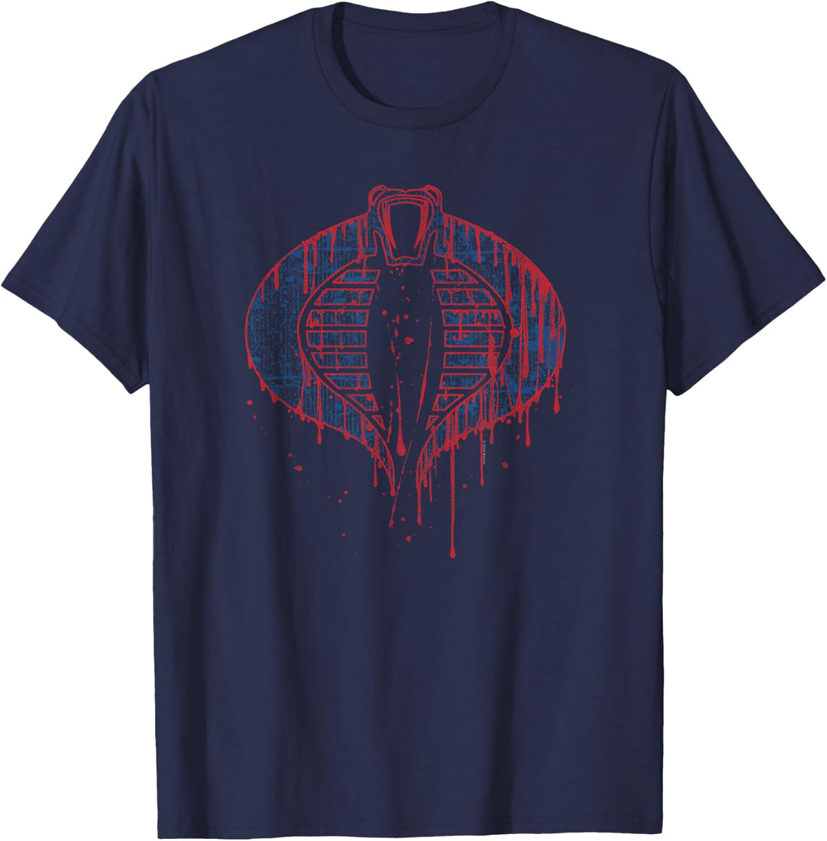 G.I. Joe A Real American Hero Cobra Outline Dripping Logo T-Shirt - T-Shirt | Navy