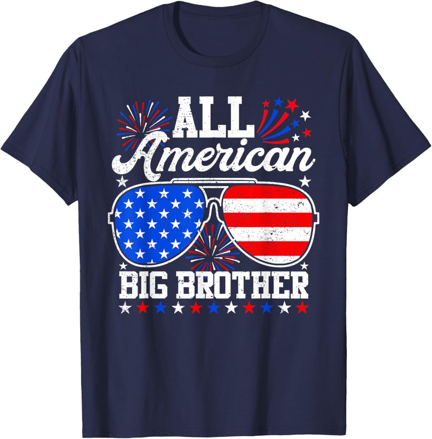 All American Big Brother 4th of July Family Matching T-Shirt - T-Shirt | Navy