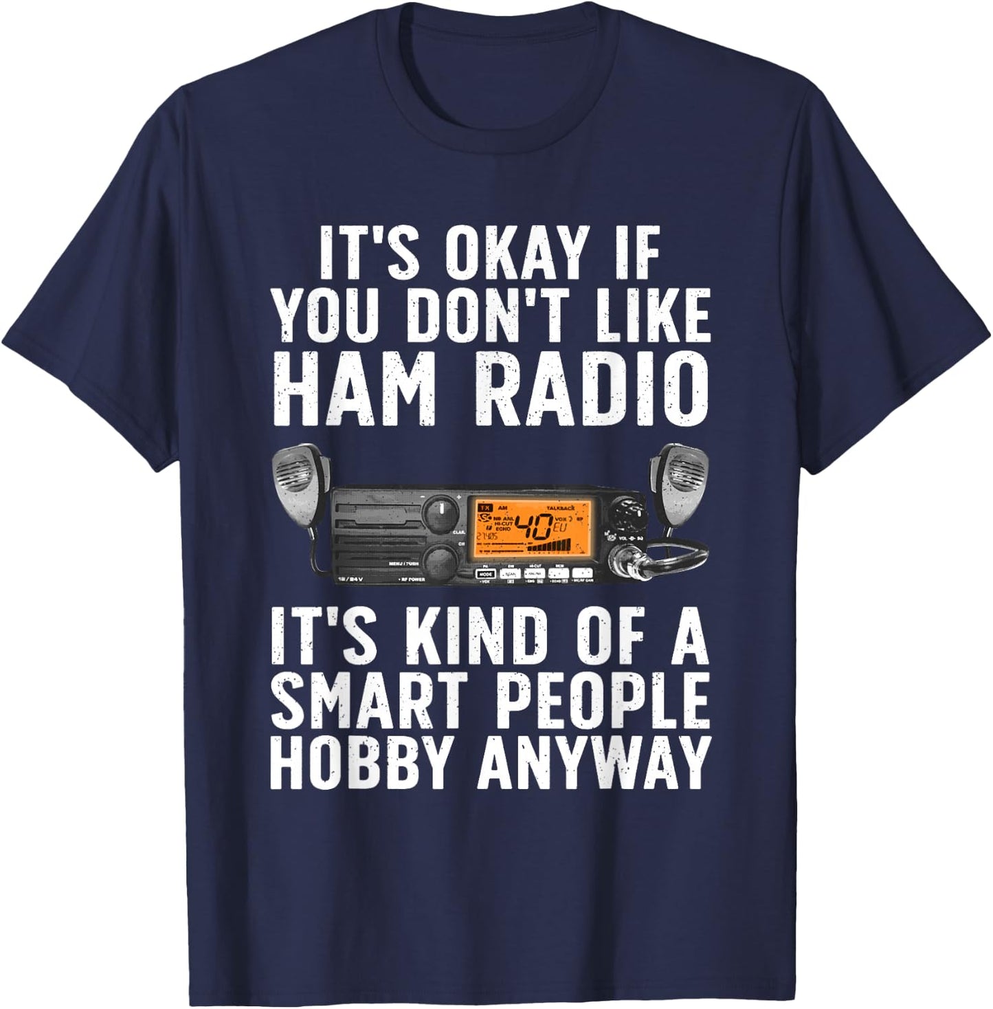 Funny Ham Radio Art Women Amateur Radio Ham Operator T-Shirt - T-Shirt | Navy