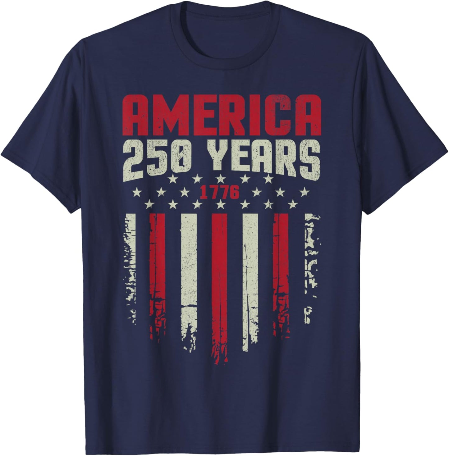 America Retro 250 Years 250th 250 Anniversary USA Shirt 1776 T-Shirt - T-Shirt | Navy