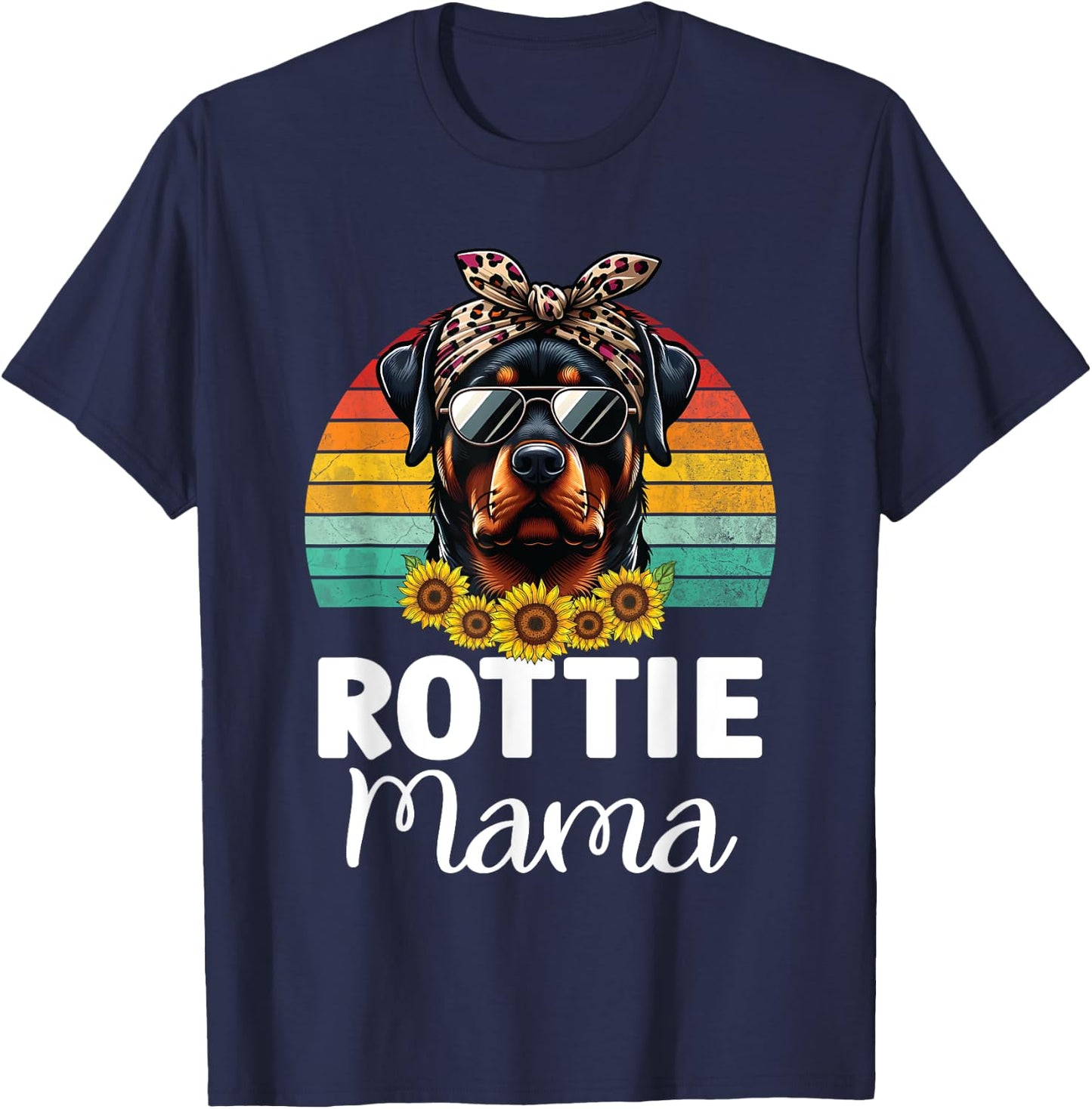 Rottweiler Mom Dog Lovers Rottie Mama Puppy Mother's Day T-Shirt - T-Shirt | Navy