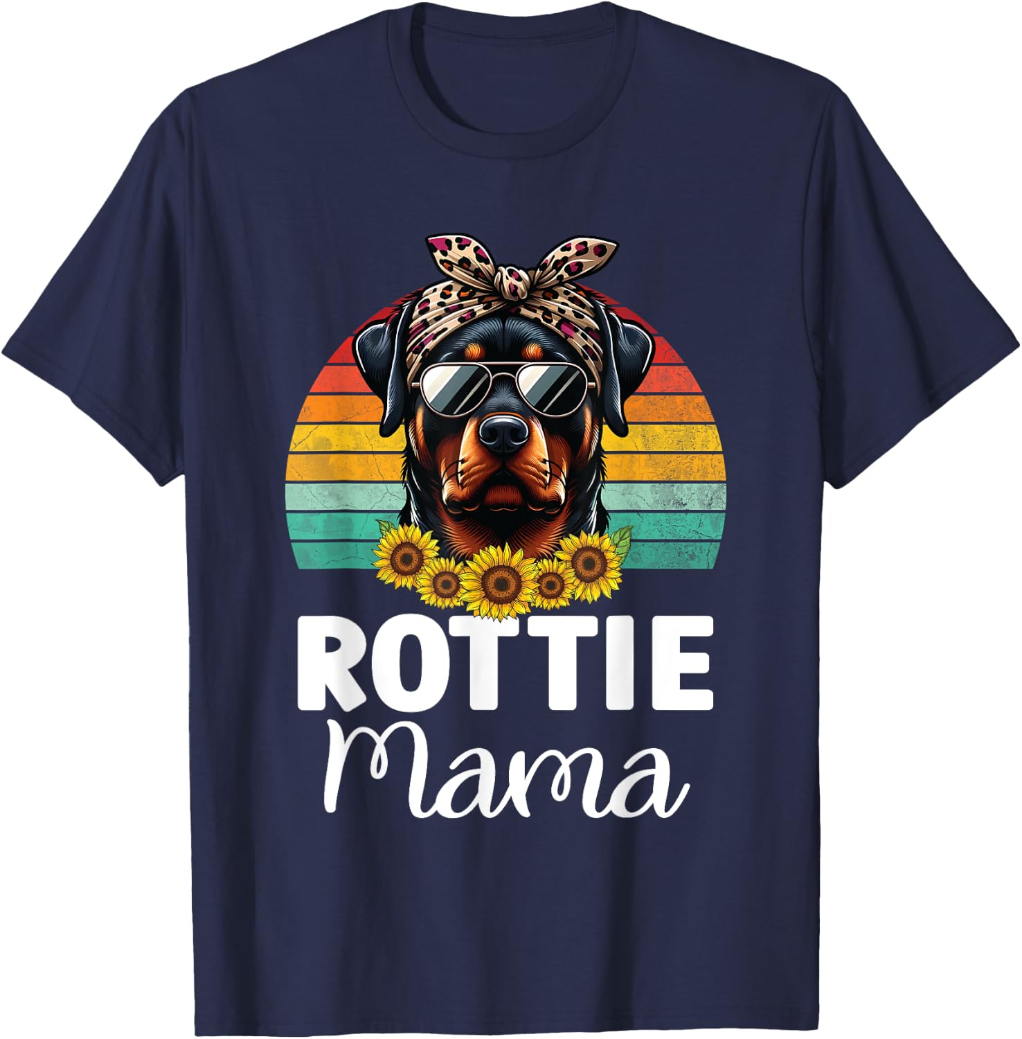 Rottweiler Mom Dog Lovers Rottie Mama Puppy Mother's Day T-Shirt - T-Shirt | Navy