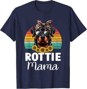 Rottweiler Mom Dog Lovers Rottie Mama Puppy Mother's Day T-Shirt - T-Shirt | Navy