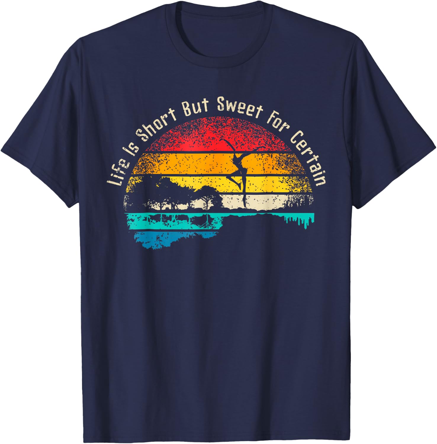 Life Is Short Guitar But Sweet For Certain T-Shirt - T-Shirt | Navy