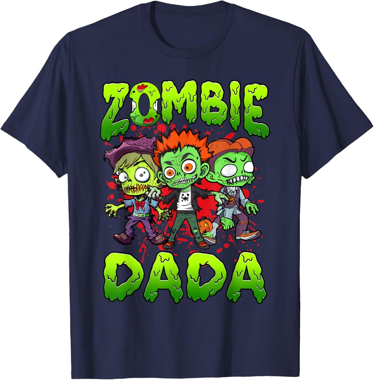 Zombie Dada Halloween Costume Family Matching T-Shirt - T-Shirt | Navy