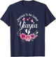 Blessed To Be Called Yiayia Women Floral Decor Yiayia T-Shirt - T-Shirt | Navy