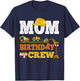 Mom Birthday Crew Construction Excavator Kids Family Set T-Shirt - T-Shirt | Navy
