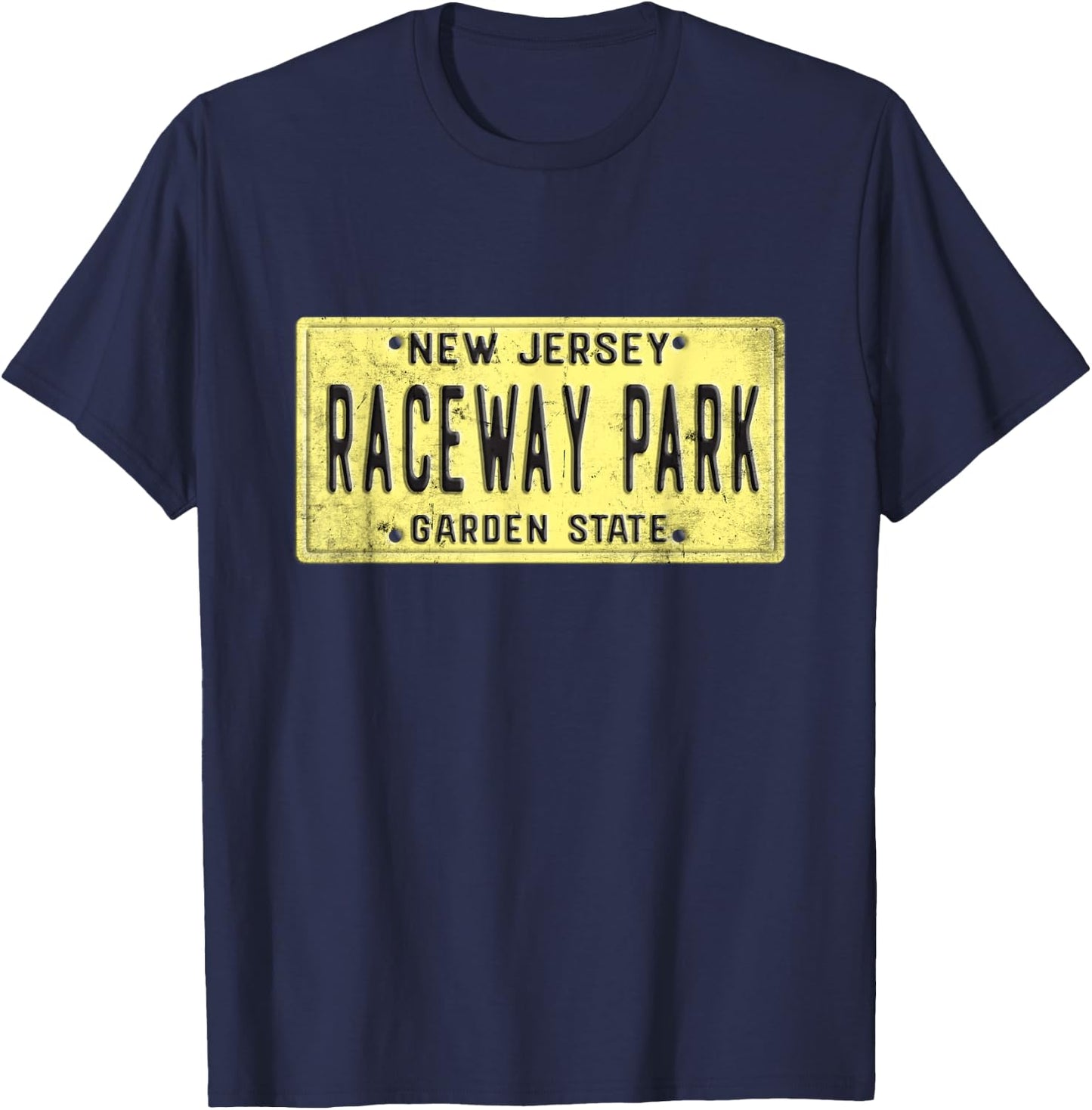 Raceway Park Retro Racetrack Englishtown NJ New Jersey T-Shirt - T-Shirt | Navy