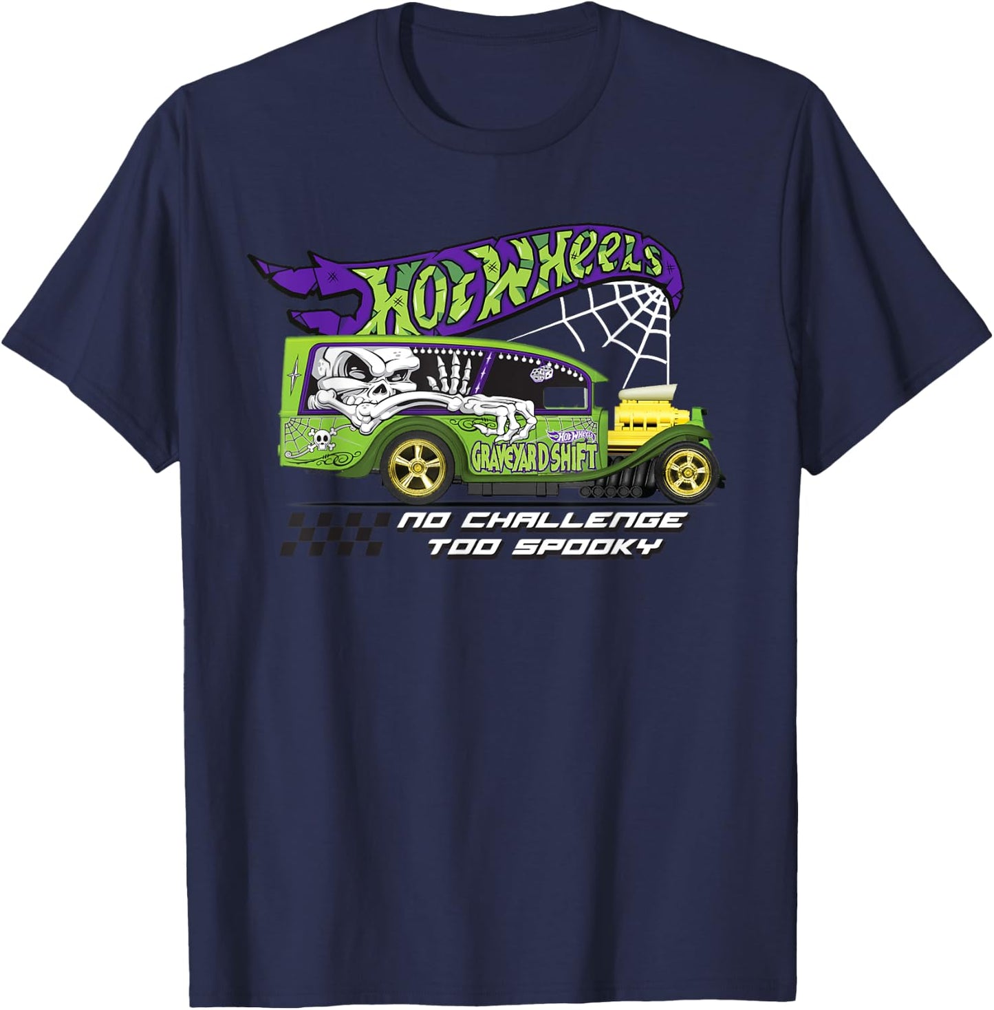 Hot Wheels - No Challenge Too Spooky T-Shirt - T-Shirt | Navy