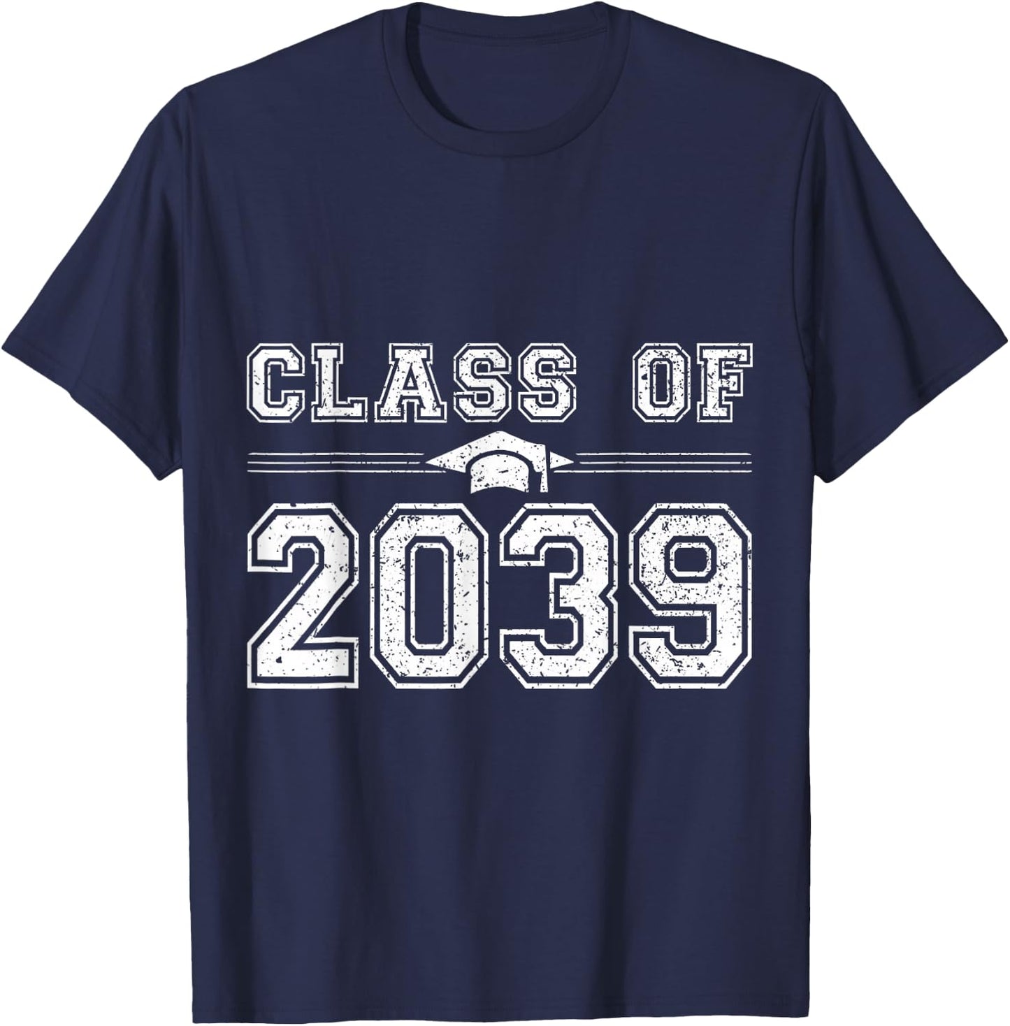 Class of 2039 Grow With Me Graduate 2039 First Day of School T-Shirt - T-Shirt | Navy